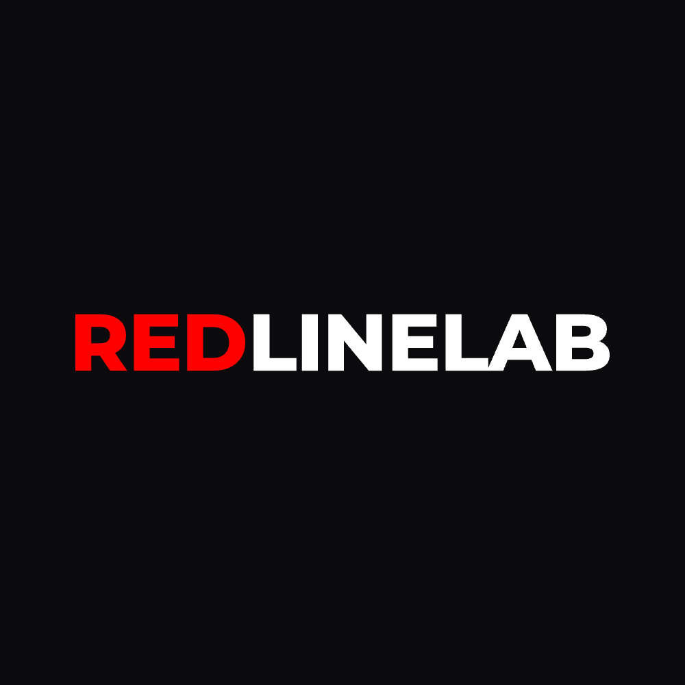 Redline Lab, Square 1000x1000, dark background