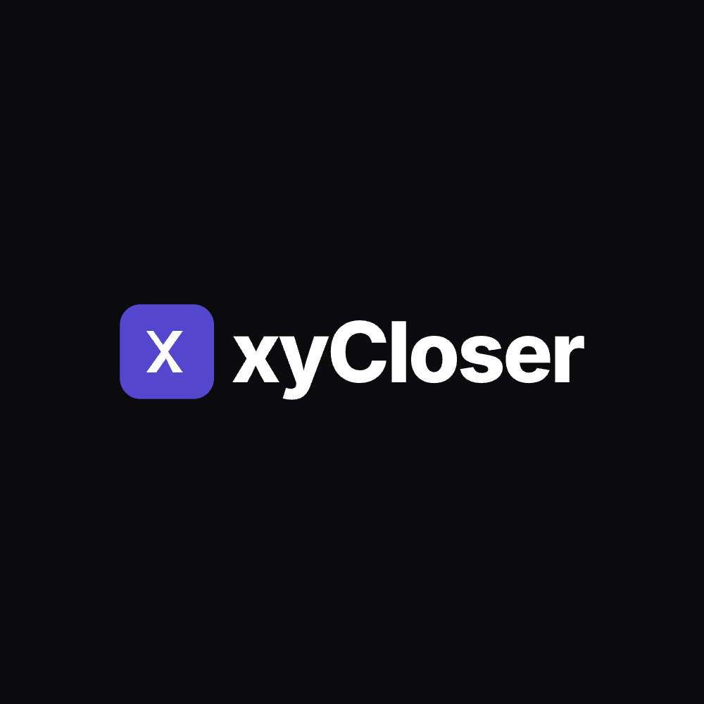 xyCloser, Square 1000x1000, dark background