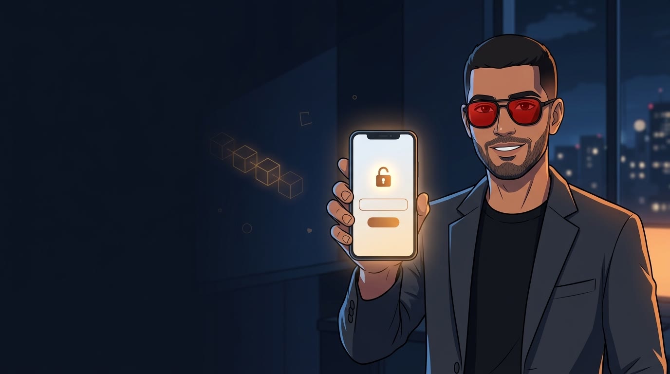 Chiragx showing the academy access on a phone: one email and one button