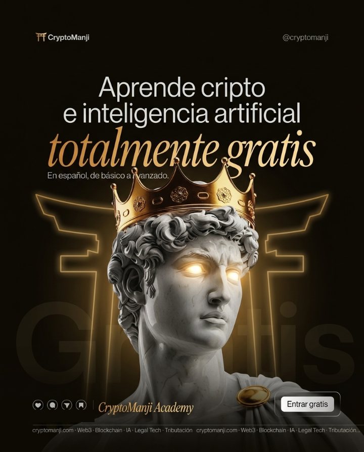 Aprende cripto e inteligencia artificial totalmente gratis con CryptoManji Academy, en español y de básico a avanzado