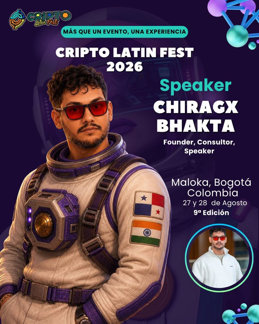 Cripto Latin Fest 2026, Chiragx speaker, Bogotá