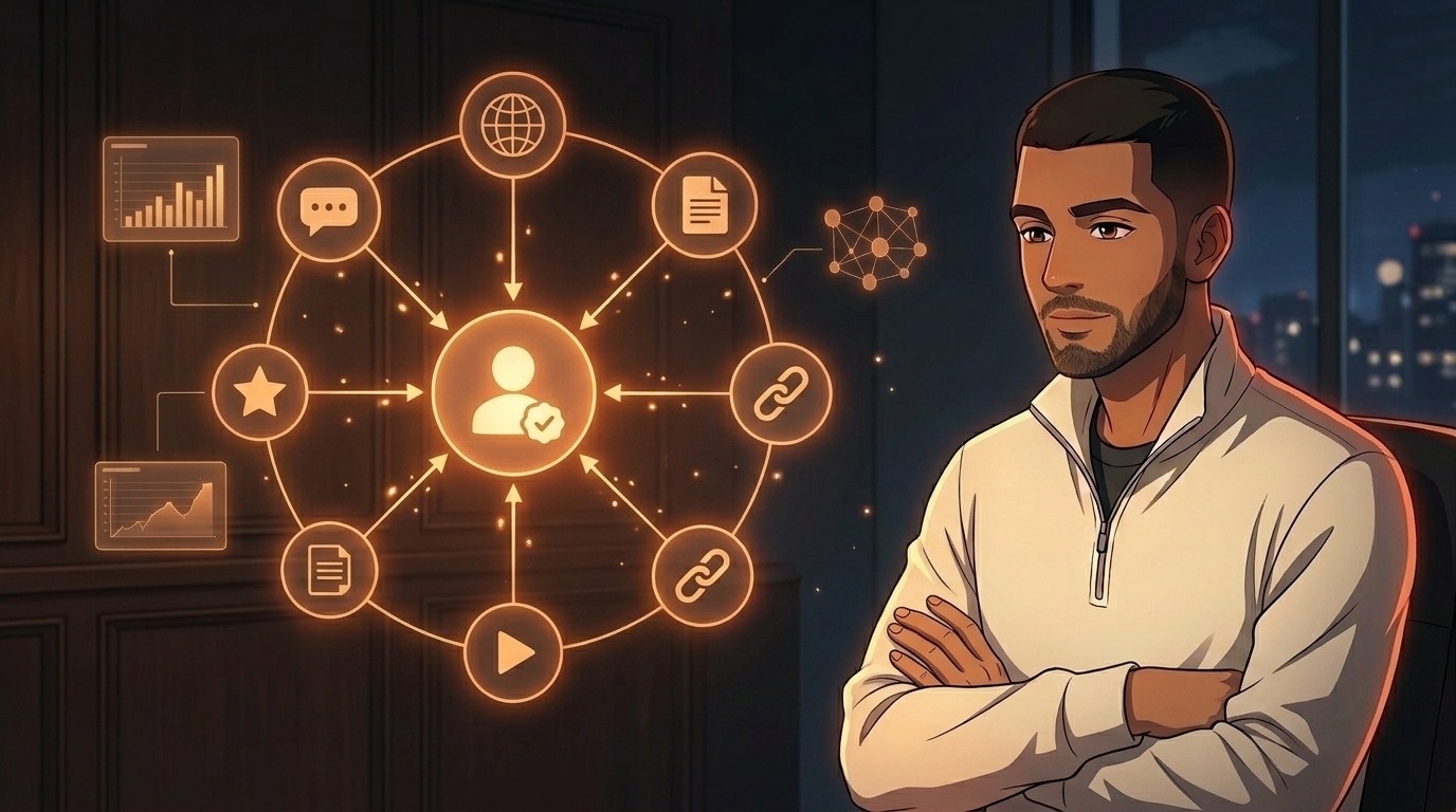 Entidad conectada: perfiles, artículos y datos estructurados que permiten a los buscadores y a los modelos de IA citarte correctamente