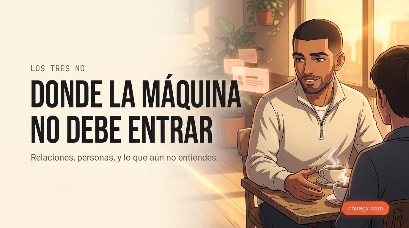 Donde la máquina no debe entrar: relaciones, personas y lo que aún no entiendes