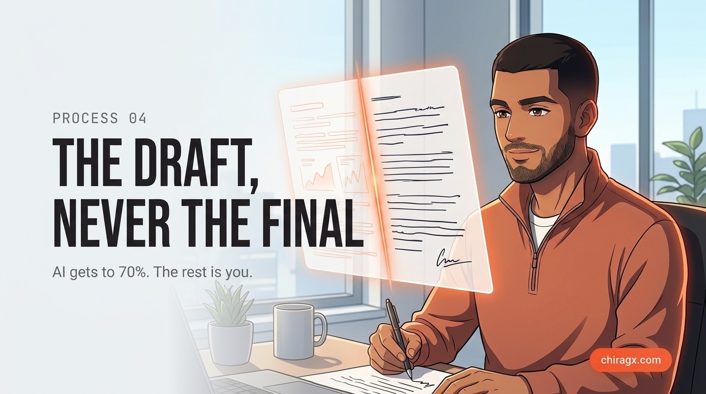 The draft, never the final: AI gets to 70 percent