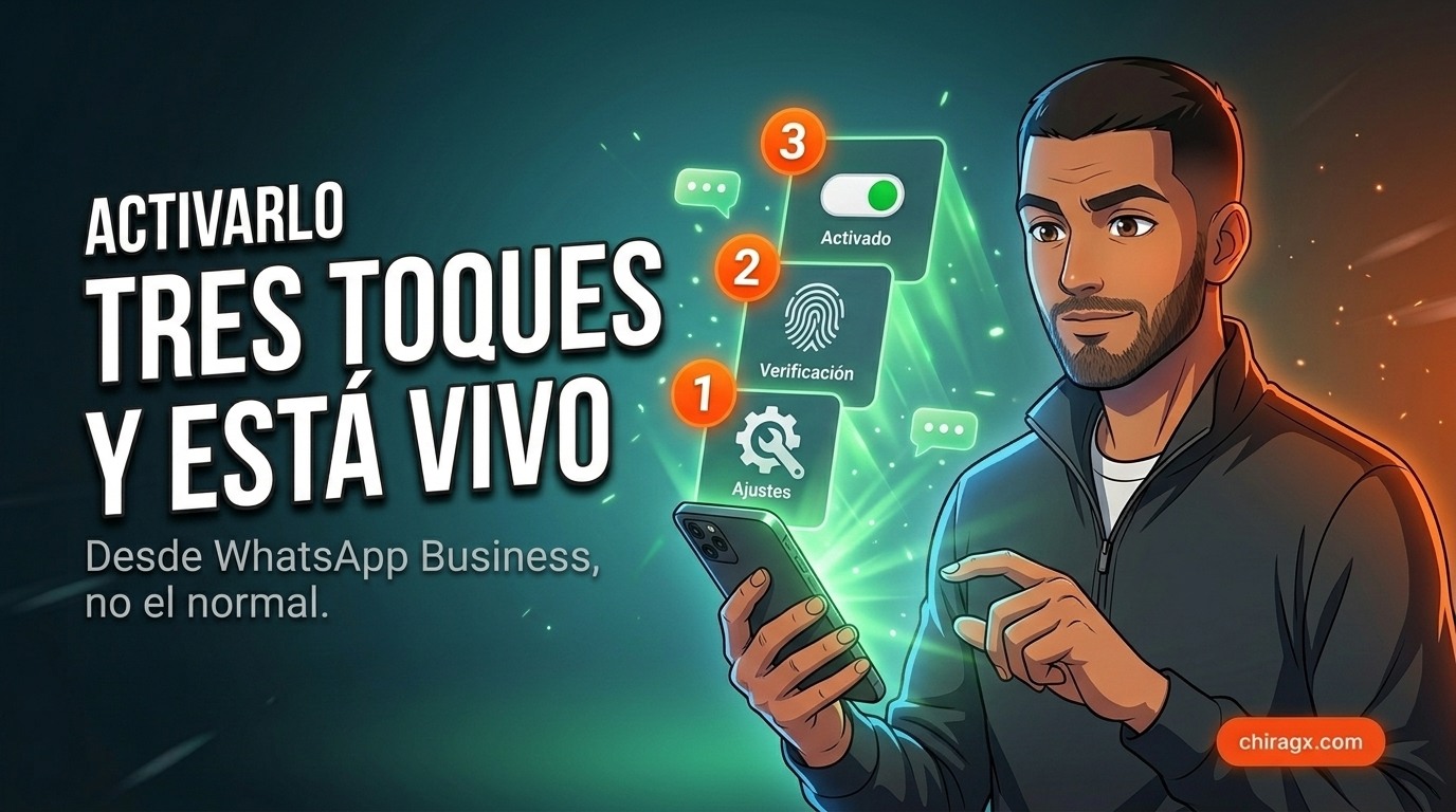 Activarlo: tres toques y está vivo, desde WhatsApp Business